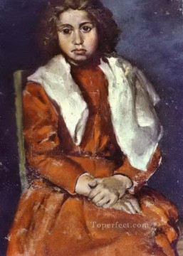 パブロ・ピカソ Painting - 裸足の少女 詳細 1895年 パブロ・ピカソ